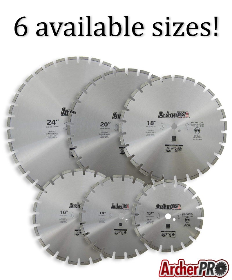 ArcherPro Archer Pro 16" Diamond Saw Blades for Fast Asphalt Cutting and Green Concrete Cutting - Image 2